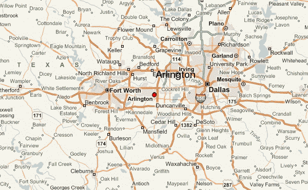 Resultado de imagem para ARLINGTON TEXAS mapa