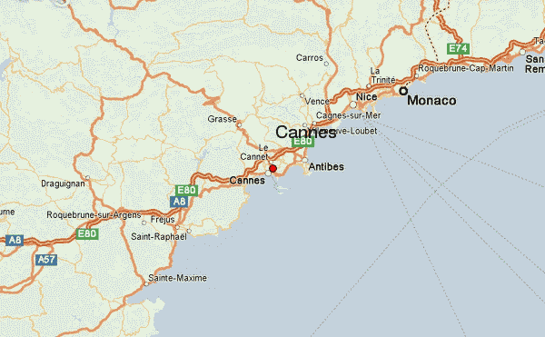 cannes france map