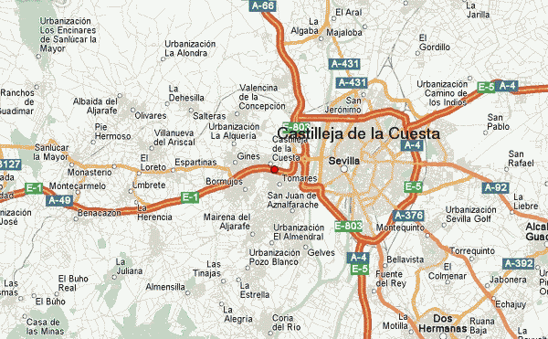 Castilleja de la Cuesta地图定位 Provincia de Sevilla、安達魯 