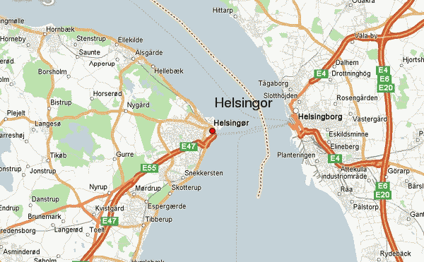 Helsingor Denmark Map