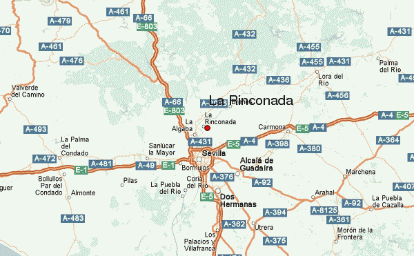 La Rinconada Location Map Provincia de Sevilla, Andalusia, Spain