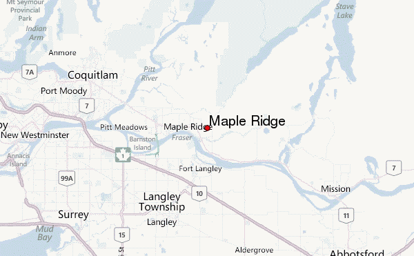 Map Of Maple Ridge Bc