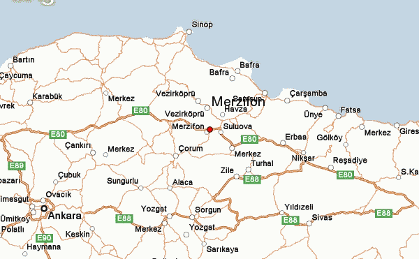 Image result for merzifon haritası