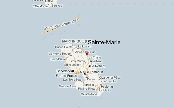Resultado de imagem para Sainte-Marie mapa