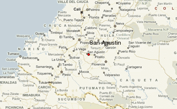 San Agustin Colombia Map