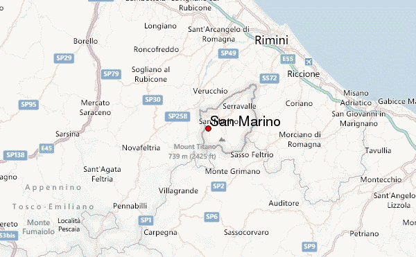San Marino Location Map (San Marino, San Marino)