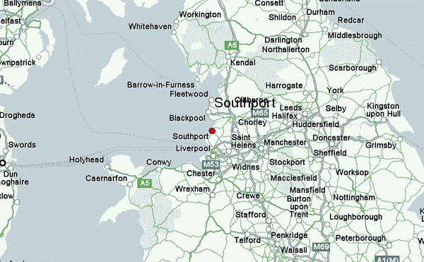 Southport England Map