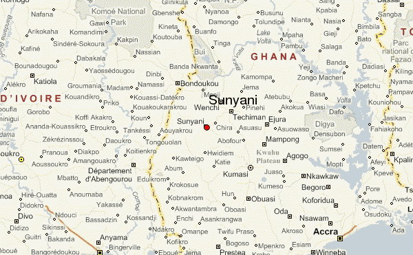Ghana Map-brong Ahafo Region