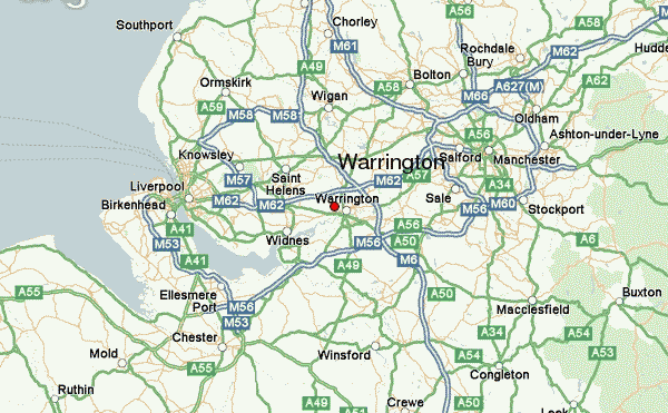 Image result for map of warrington