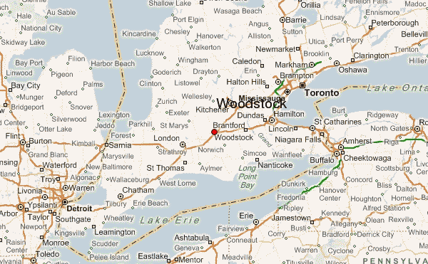 Map Woodstock Ontario
