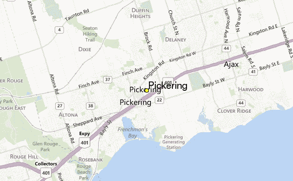 Map Pickering Ontario